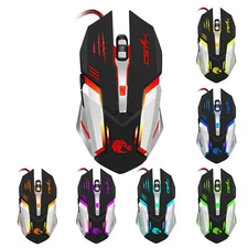 HXSJ 5000DPI 6 Buttons 7 Color Effect Optical Gaming Mouse Adjustable DPI for PC