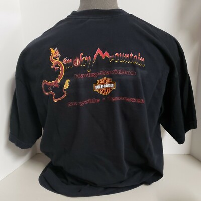 Harley Davidson T Shirt Men's Size XL Smoky Mountain Short Sleeve