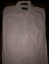 Mens Nautica Long Sleeve Plaid Button Front Shirt Size 16 34-35 -- EUC