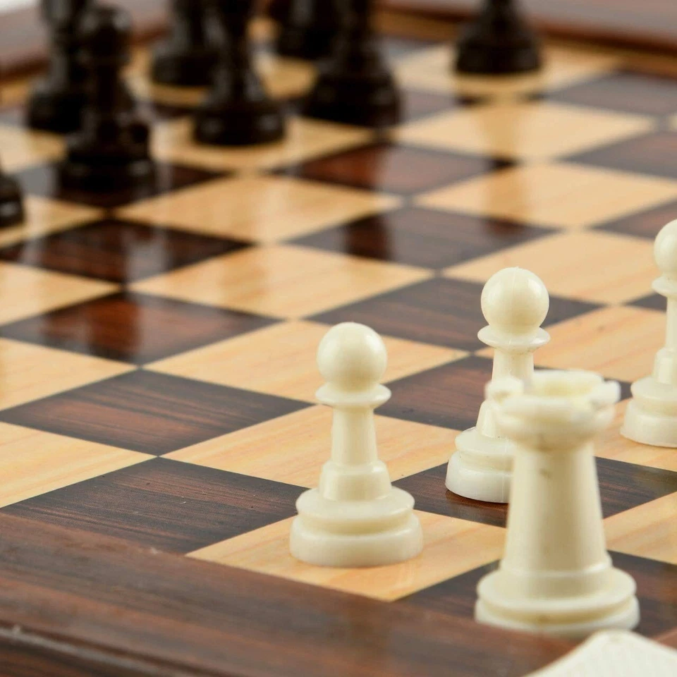 Magnetic Chess and Ludo 2 in 1 Board Game Wood-Crafted Magnetic Reversible Game - Image 3 of 4