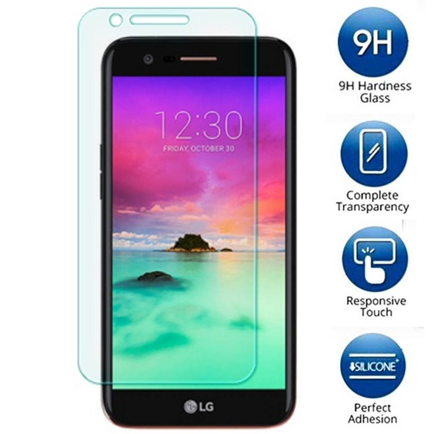 Tempered Glass Screen Protector Guard Shield Saver Armor For LG K20 V (Verizon)