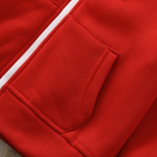 Kids Boys Girls Solid Long Sleeve Zip Up Hoodie Sweatshirt Zip Jackets Top Coat - Picture 8 of 15