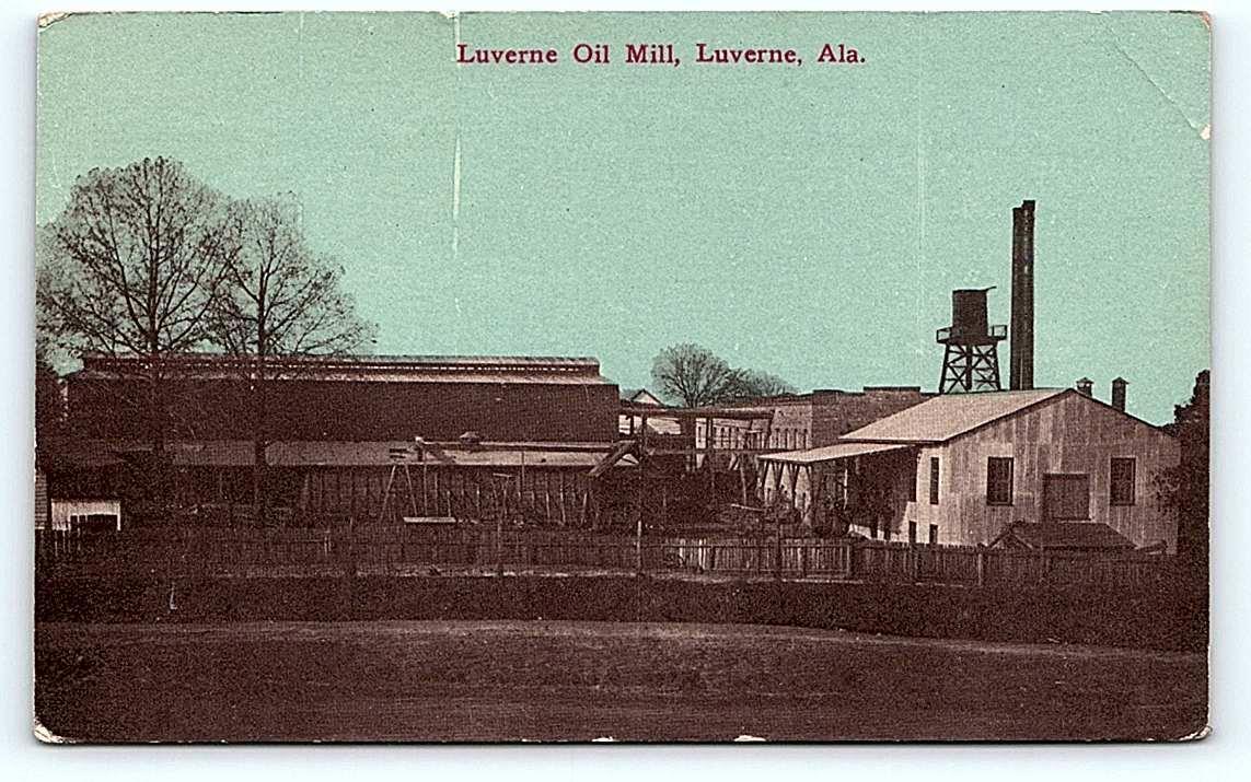 LUVERNE, AL Alabama Crenshaw County LUVERNE OIL MILL c1910s