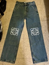 NWOT Loewe Anagram High Waist Boyfriend Cut Denim Size Small.