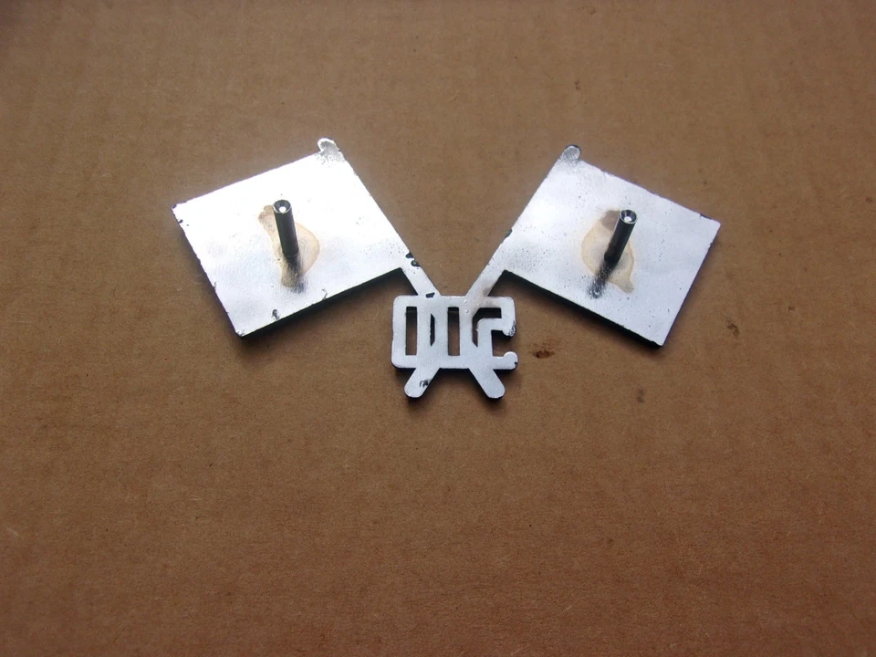 NEW 1954 1955 1956 Dodge Coronet Custom Royal D500 Cross Checkered Flag Emblem - Image 2 of 2