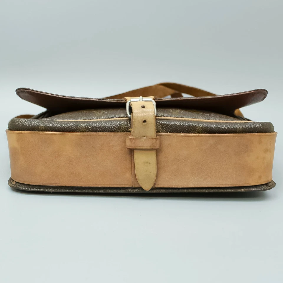 LOUIS VUITTON CARTOUCHIERE GM Old Model Crossbody Shoulder Bag Purse Monogram - Image 4 of 4