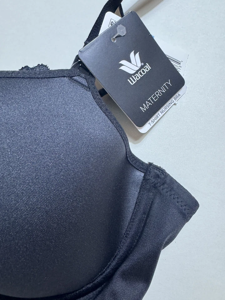 Wacoal Camiseta con aros Sujetador de enfermería Mujer Sujetador informal acolchado de encaje Negro Talla 34C Foto 4 de 4