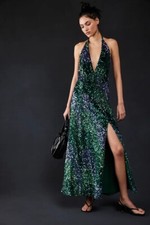 New Free People Glitter & Gold Midi Size Extra Small