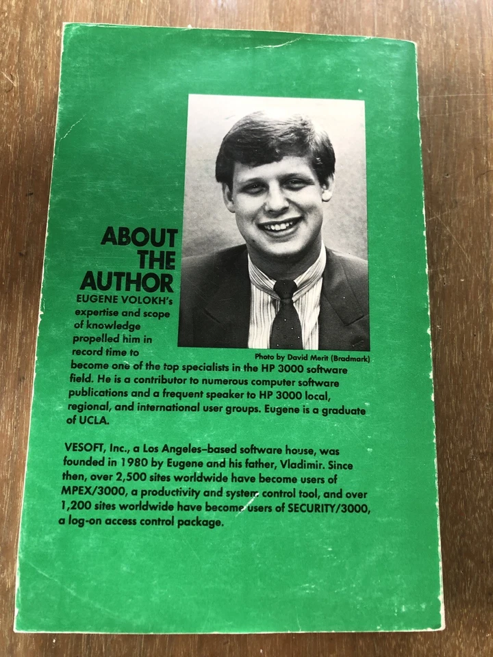 THOUGHTS AND DISCOURSES HP 3000 SOFTWARE Volokh 1987 - Image 2 of 4