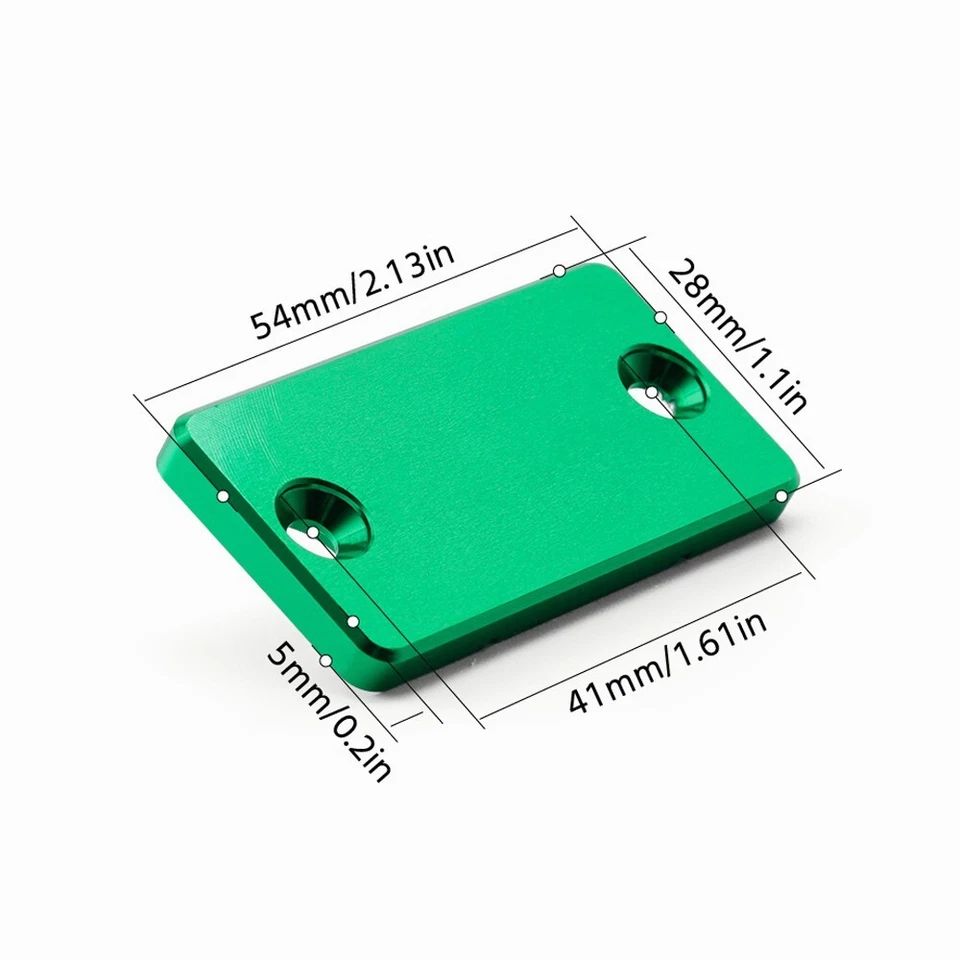 Front Rear Brake Reservoir Cover Cap For KAWASAKI KDX200 KDX220/R KDX250 Green - Image 2 of 4