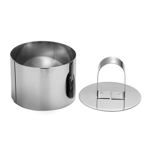 1Pc Stainless Steel Mousse Ring Cake Mould With Push Plate DIY Cake Baking TooWR - Zdjęcie 1 z 7