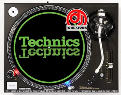 DJ INDUSTRIES Technics Mirror Classic Green - DJ slipmat for LP turntable record player