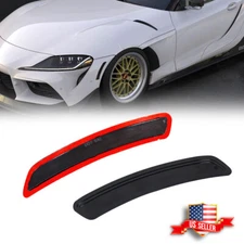 2x Smoked Lens Front Fender Side Marker Reflectors For 2020-2022 Toyota GR Supra