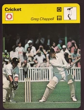 GREG CHAPPELL Australia Cricket Player Star 1977 UK SPORTSCASTER CARD #08-13