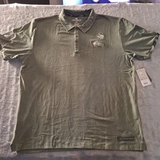 Drexel Dragons Colosseum Polo Shirt 2XL Dark Green Stretch OHT Appreciation 