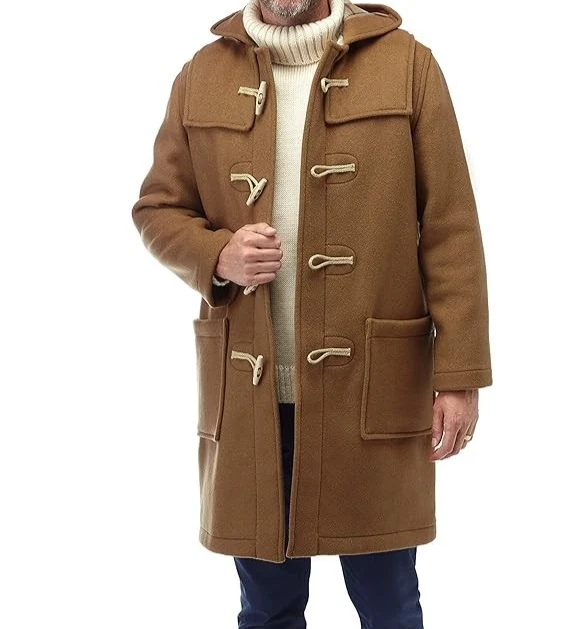 Original Montgomery Mens Wooden Toggles Duffle Coat Jacket Size 40 Camel - Image 3 of 4