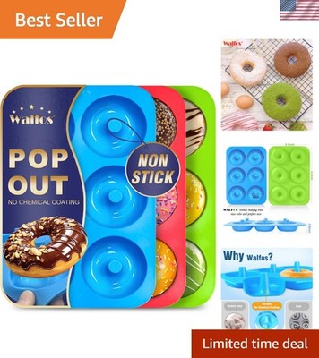 Non-Stick Donut Pan For Baking-Silicone Doughnut Mold, BPA FREE, Just Pop Out...