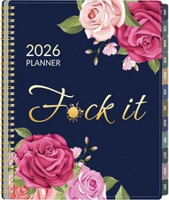 2026 Planner for Tired-Ass Women, 8.5" X 11", 12-Month Funny Weekly Agenda with