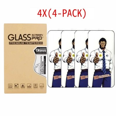 4X Full Cover Tempered Glass Screen Protector For iPhone X 12 13 14 15 16 17Pro