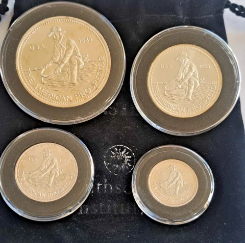 RARE 1985 Engelhard Prospector COMPLETE Fractional Set 1/10 1/4 1/2 1 oz Silver