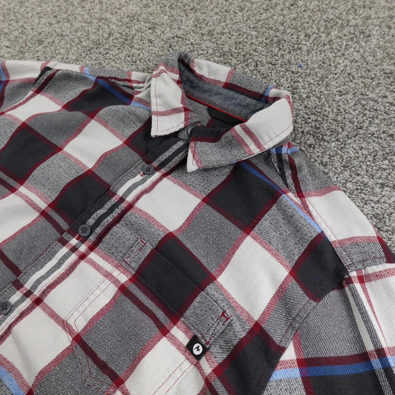 Marmot Shirt Mens XL Gray Plaid Flannel Button Up Long Sleeve Outdoor Hiking Top