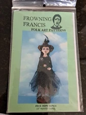 Frowning Francis Cloth Folk Art Doll Pattern "Hope Witch" #898