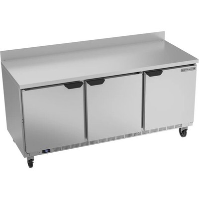 Beverage Air WTR72AHC 72'' Wide Three Section Worktop Refrigerator