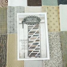 Fraser Quilt Kit Grey Brown Neutral 42" x 54" + Primitive Gatherings Pattern