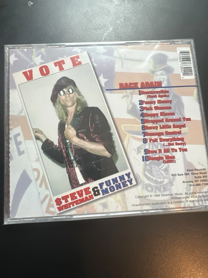 !FACTORY SEALED! Steve Whiteman & Funny Money- Back Again CD - Kix Singer RARE Foto 2 de 4