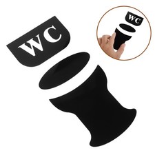 6 Pcs 3D Wall Sticker Logo Adhesive Sticky Toilet Bath Room Decor Sign