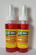 2 Glue-Away Adhesive Remover Spray Cleans Sticker Price Tag Gum Crayon 4 oz,