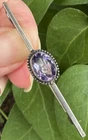 800 Silver Art Deco Amethyst Vintage Brooch Pin Jewelry