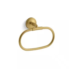 KOHLER Paces Wall Mounted Towel Ring in Vibrant Brushed Moderne Brass