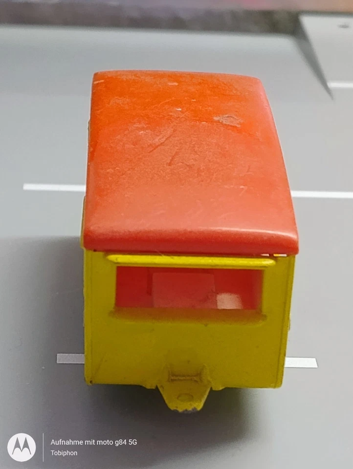 Matchbox Superfast 1970 Trailer Caravan Wohnwagen gelb mit rotem Dach - Bild 3 von 4