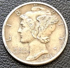 1943 Mercury Dime - 90% Silver