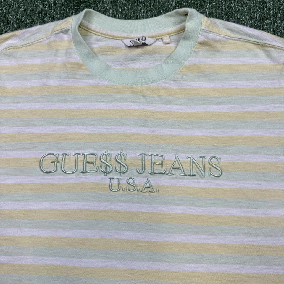 Asap Rocky x Guess Graphic T Shirt Men's Size M Yellow Green Streetwear Rap Tee - Image 4 of 4