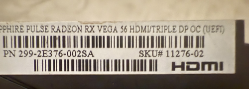 Tarjeta gráfica Sapphire Pulse AMD RX Vega 56 8GB HBM2 HDMI 3x DP con embalaje original - Imagen 4 de 7