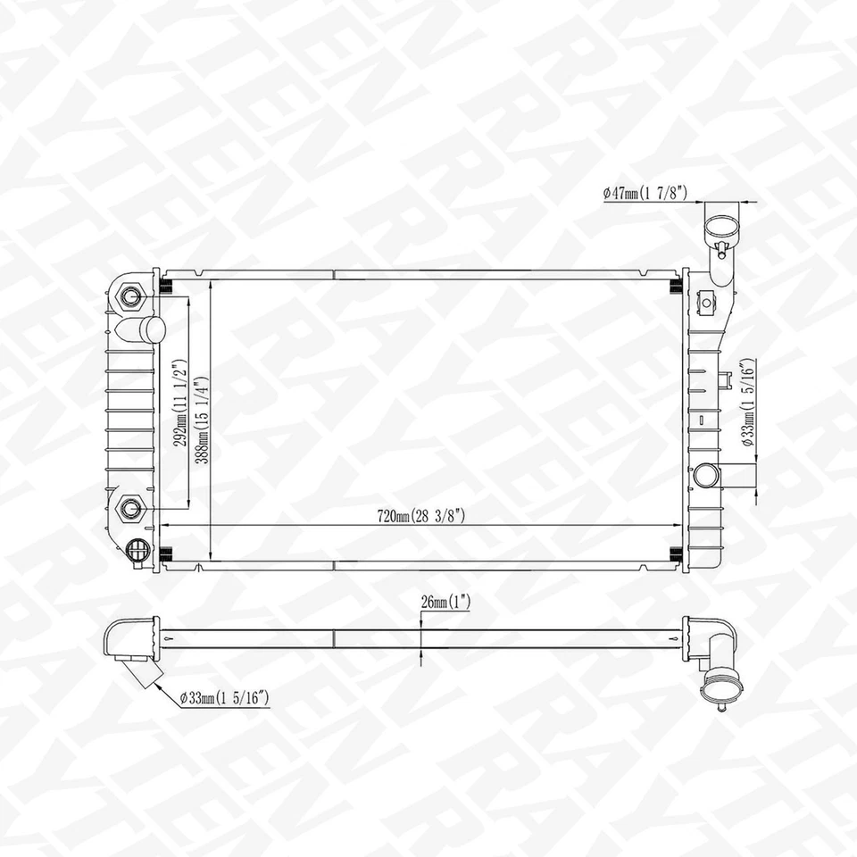 Radiador de carreras de aluminio DPI-658 para 88-91 Regal/Cutlass Supreme/Grand Prix AT Foto 3 de 4