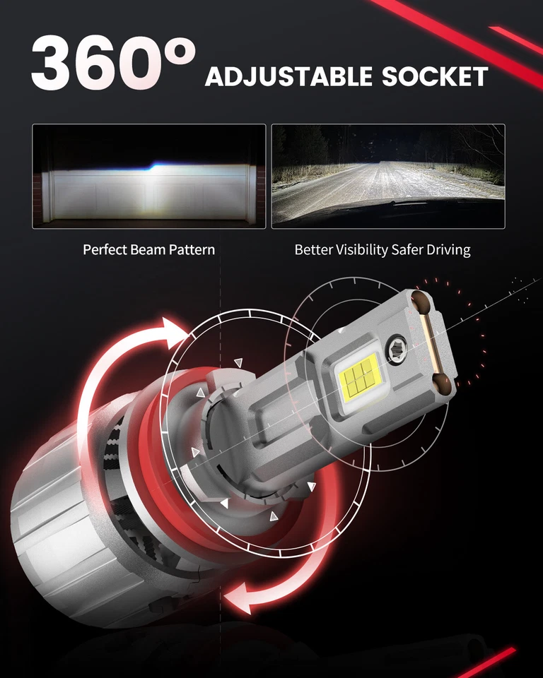 Kits de conversión de bombillas de haz bajo o alto Lasfit H11 H9 H8 LED 130W Foto 4 de 4