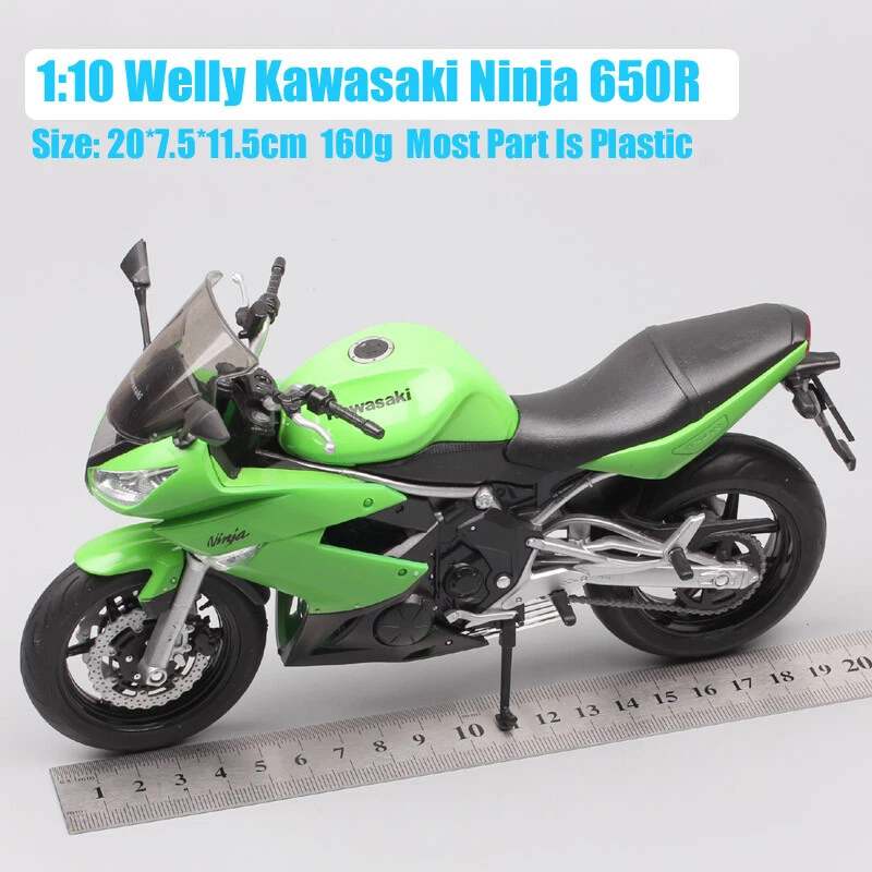 1/10 Welly Scale Kawasaki Ninja 650R Motorcycle Model Touring Racing Bike Toy - Image 2 of 4