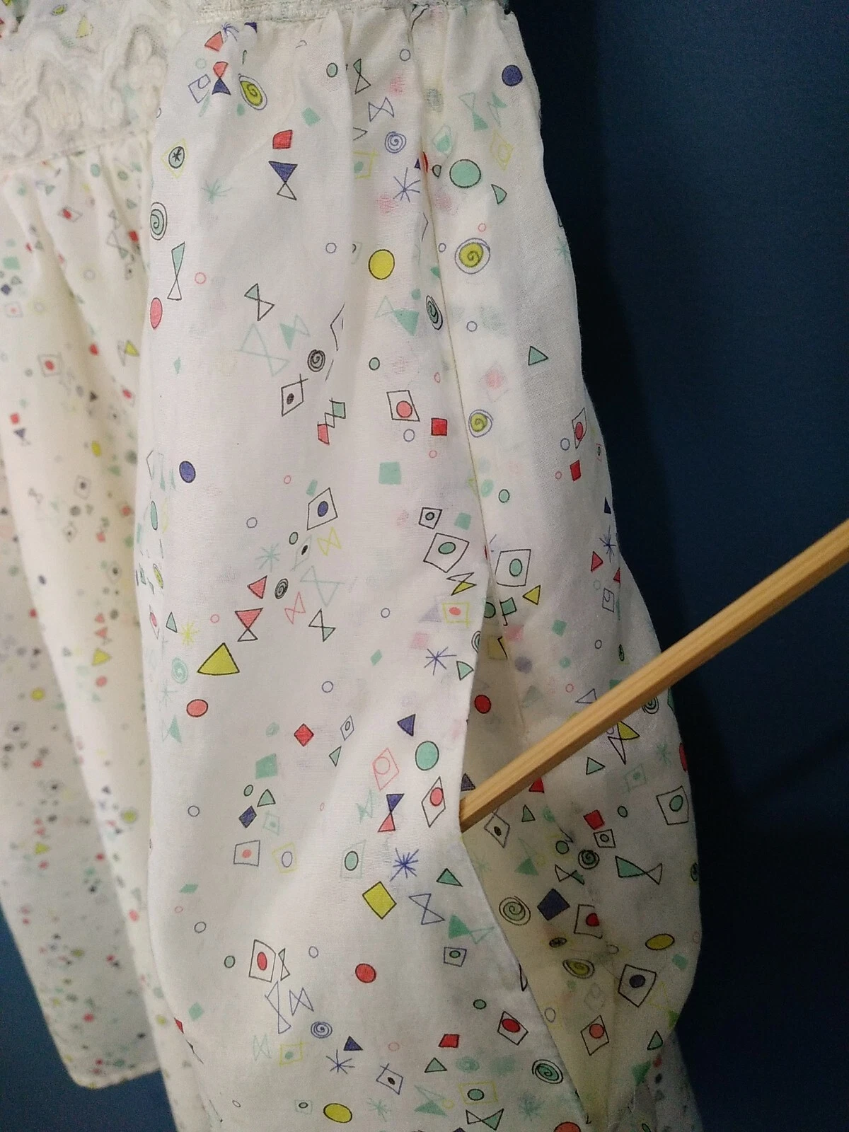 VALENTINO Abito boutique Forever 21 L Sweetheart tasche posteriori aperte crema geometrica sottile