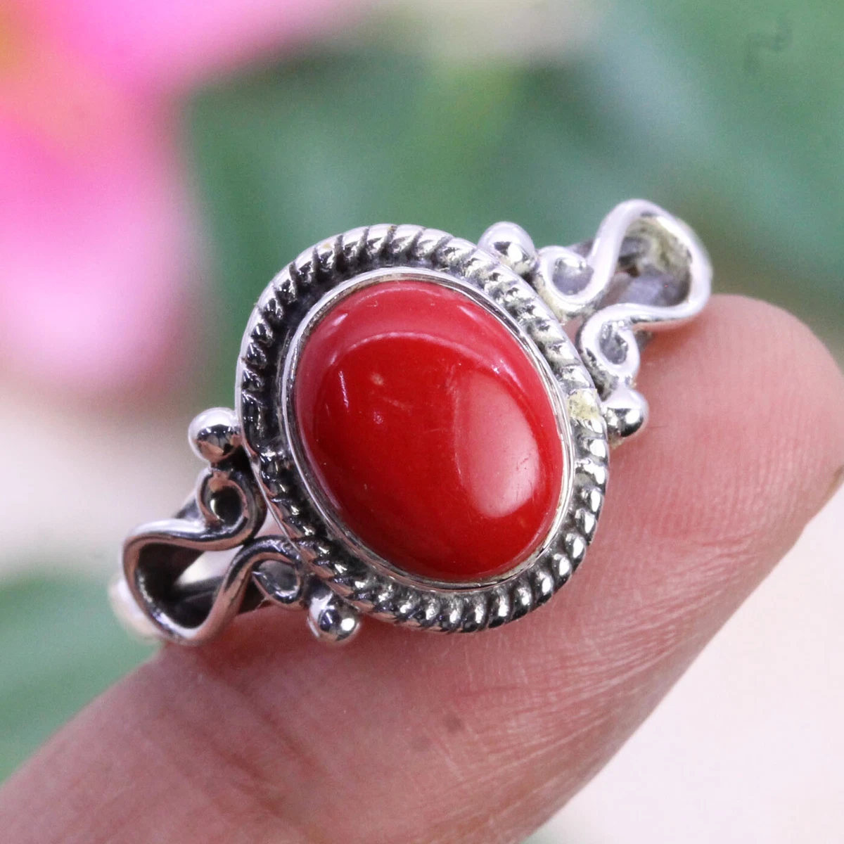 Wanneer maatschappij Kiezelsteen 925 Sterling Silver Red Coral Gemstone Womens Ring Customize Size UK J to Z | eBay Wanneer maatschappij Kiezelsteen 925 Sterling Silver Red Coral Gemstone Womens Ring Customize Size UK J to Z | eBay