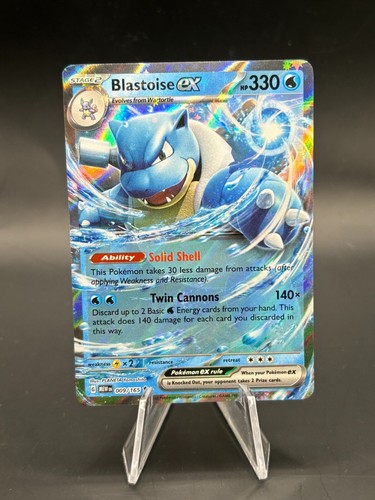 Pokemon 151 English - Blastoise Ex Double Rare Card #009/165 | Near Mint/Mint Condition-761645
