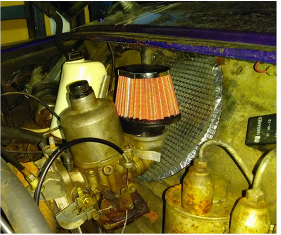 Filtro de aire admisión inducción lavable carburador filtros rojo apto para moto Foto 2 de 4