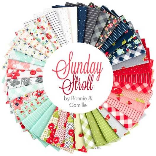Moda SUNDAY STROLL Bonnie & Camille JELLY ROLL 40 strips Quilt Fabric Cotton - Image 2 of 4