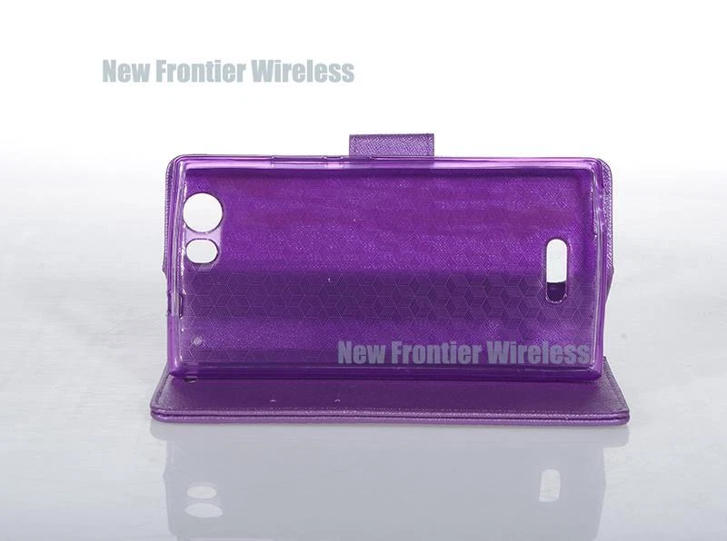 Для BLU Life One (X011Q/X010Q) кожаный бумажник карты слот чехол + протектор экрана - Изображение 3 из 4