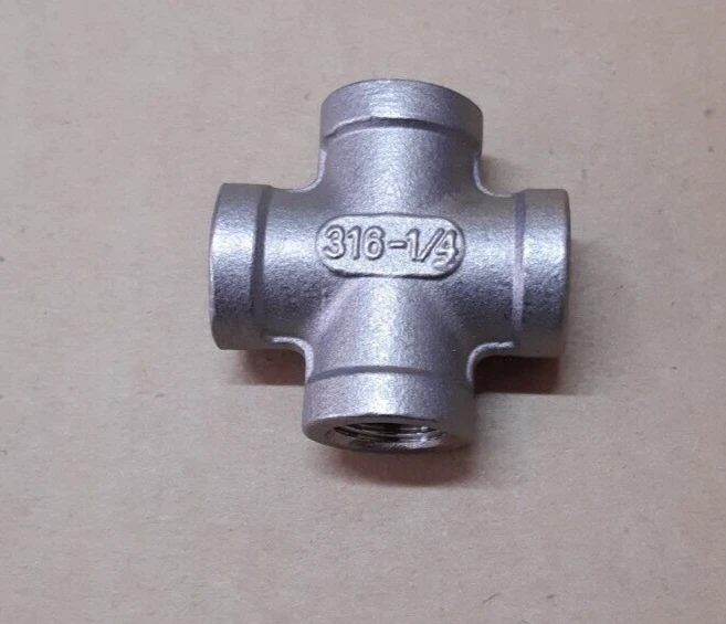 1/4 BSP Female Equal Cross Piece - SS 316 Stainless Steel 150 psi - Image 4 of 4