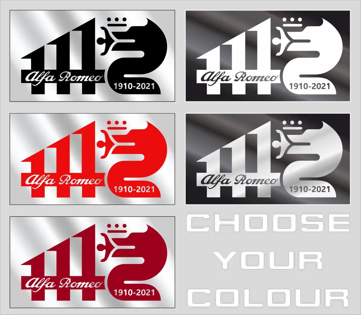 Alfa Romeo 111 Year Birthday Vinyl Decal & Window Sticker 159 147
