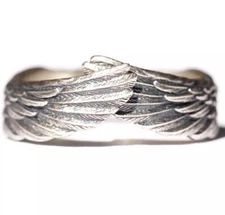 925 Sterling Silver Ring, Wings Ring, Chunky Ring, Thumb Ring, Adjustable Ring