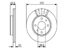 Original Bosch brake disc 0 986 479 082 for Lada